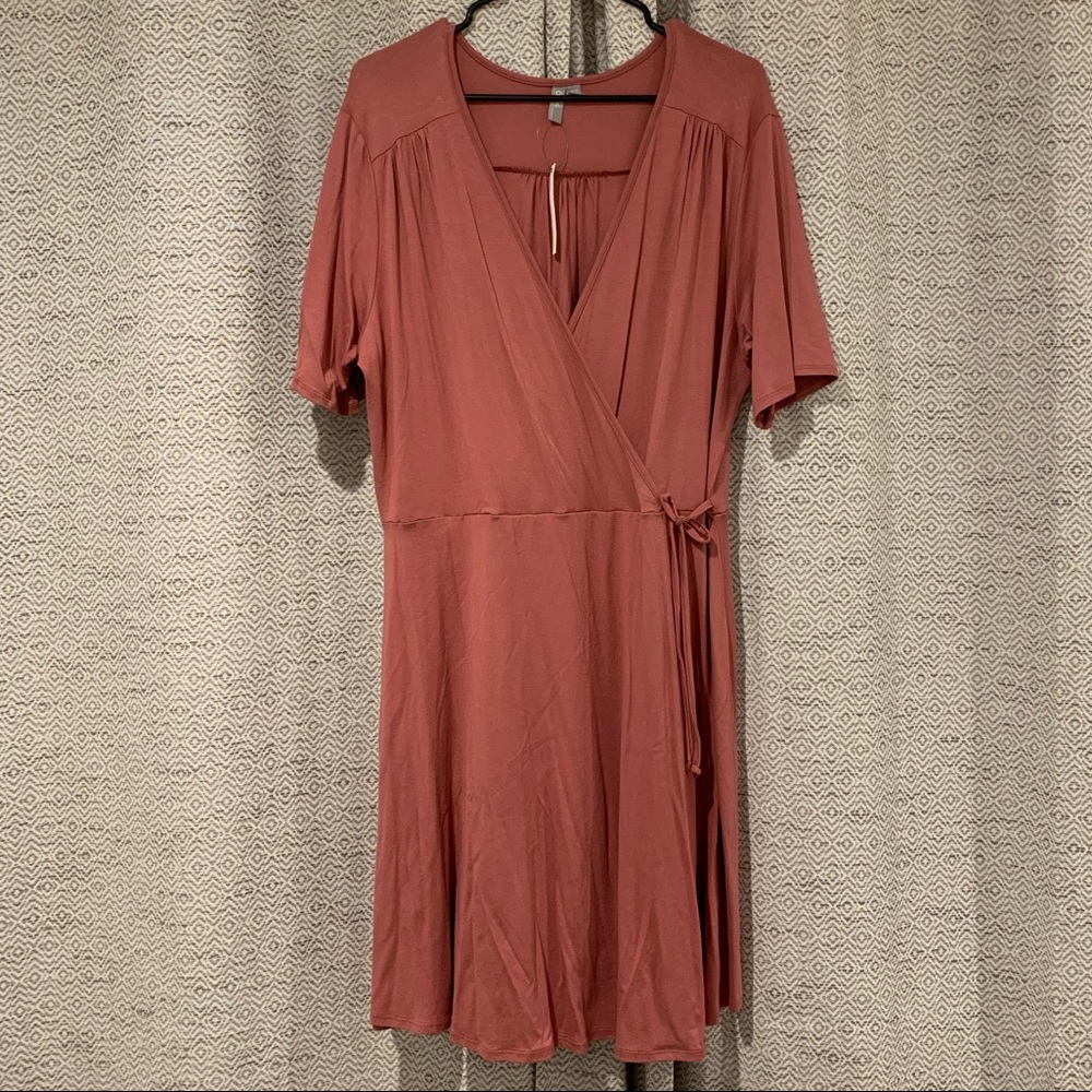 Dusty Rose ASOS Curve Wrap Dress